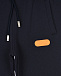 Синие спортивные брюки с оранжевым принтом GCDS | Фото 3