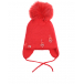 Красная шапка с подвесками &quot;сердца&quot; Joli Bebe | Фото 1