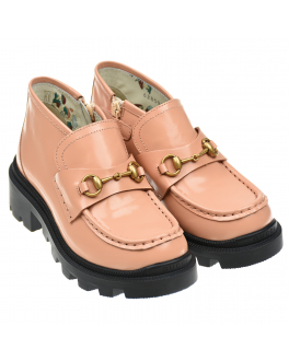 Розовые ботинки с пряжками GUCCI Розовый, арт. 628594 D73Y0 9500 | Фото 1