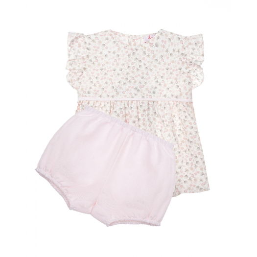 Комплект: платье и шорты, белый/розовый IL Gufo | Фото 1