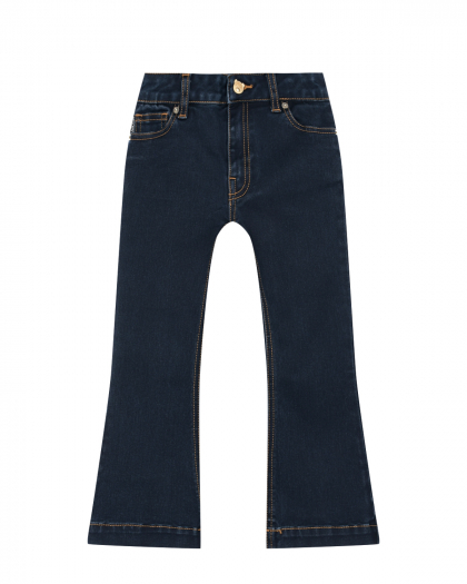 Темно-синие джинсы клеш Moschino | Фото 1