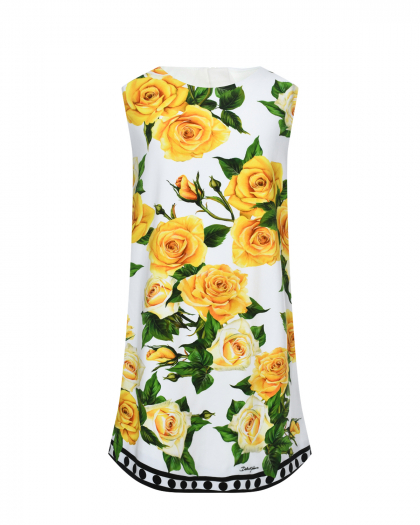 Платье со сплошным принтом &quot;желтые розы&quot; Dolce&Gabbana | Фото 1