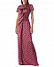 Шелковое платье винного цвета с бантами Saloni | Фото 3