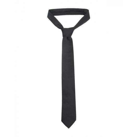 Черный галстук из шелка Dal Lago | Фото 1