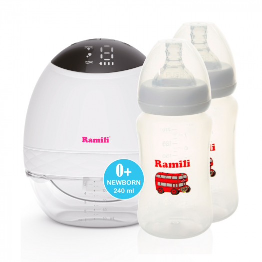 Двухфазный электрический молокоотсос Ramili SE500 с двумя противоколиковыми бутылочками  | Фото 1
