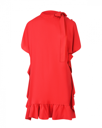 Красное платье с рюшами по бокам  | Фото 1