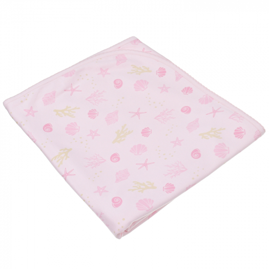 Розовое одеяло с морским принтом Lyda Baby | Фото 1