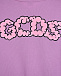 Лиловая толстовка-худи с цветными принтами GCDS | Фото 4