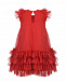 Красное платье с оборками Monnalisa | Фото 2