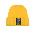 Желтая шапка с логотипом на отвороте  | Фото 1