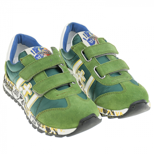 Зеленые кроссовки с замшевыми вставками will be Premiata | Фото 1