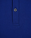 Синяя футболка-поло с отделкой в полоску Emporio Armani | Фото 3