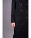 Черное двубортное пальто в клетку  | Фото 5