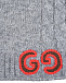 Серый шерстяной шарф с логотипом GUCCI | Фото 3
