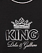 Черная толстовка с принтом KING Dolce&Gabbana | Фото 3