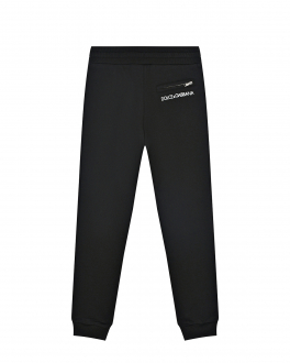 Черные базовые спортивные брюки Dolce&Gabbana Черный, арт. L4JPS6 G7SSZ N0000 | Фото 2