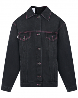 Черная джинсовая куртка MSGM Черный, арт. 3341MDH46L 227778 98 | Фото 1