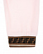 Розовые брюки с логотипом на манжетах Fendi | Фото 3