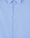 Голубая рубашка в мелкий ромбик Dal Lago | Фото 4