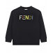 Черный свитшот с разноцветным логотипом Fendi | Фото 1