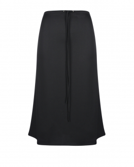 Черная юбка с поясом на кулиске Genious Черный, арт. ALS2_A503 BLACK | Фото 1