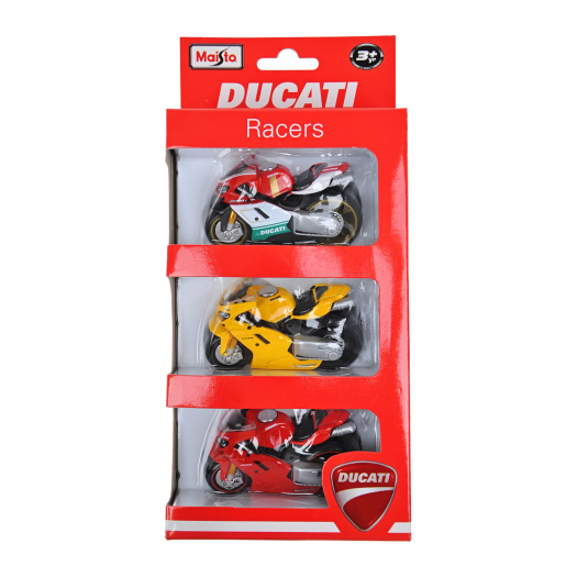 Набор игровой из 3-х мотоциклов Ducati Racers 24/24 Maisto | Фото 1