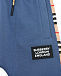 Синие спортивные брюки с лампасами в полоску Burberry | Фото 3