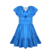 Синее платье с воланом MSGM | Фото 1