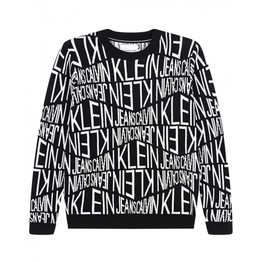 Черный джемпер с логотипом Calvin Klein | Фото 1