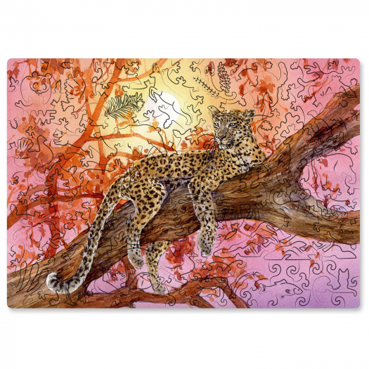 Деревянный пазл «Переднеазиатский леопард» коллекция WWF России DaVICI | Фото 1