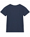 Темно-синяя футболка с золотистым лого Balmain | Фото 2