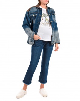 Укороченные джинсы для беременных Attesa Синий, арт. 2250-39072 130 | Фото 2