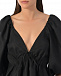 Черная льняная блуза с рукавами-фонариками SHADE | Фото 7