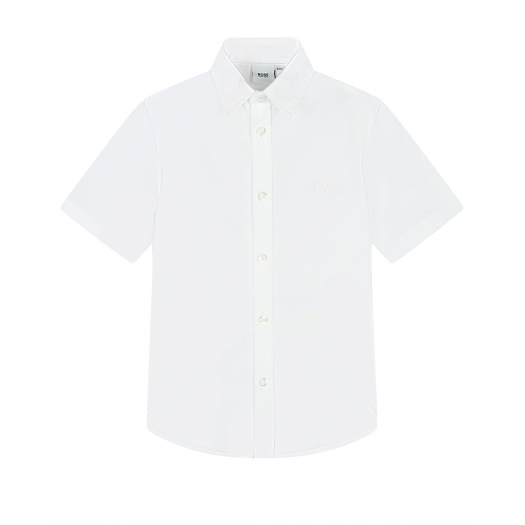 Белая рубашка с короткими рукавами  | Фото 1