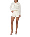 Льняная рубашка с карманами и аппликацией кристаллами, белая Forte dei Marmi Couture | Фото 2