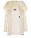 Белая куртка с меховой отделкой Yves Salomon | Фото 6
