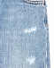 Голубые джинсы regular fit с потертостями Dolce&Gabbana | Фото 4