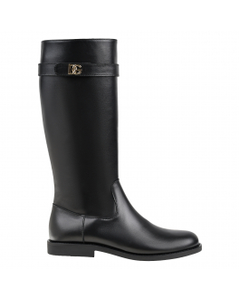 Черные сапоги с застежкой на молнию Dolce&Gabbana Черный, арт. D11056 A1797 80999 | Фото 2
