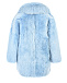 Голубое укороченное пальто из меха Blancha | Фото 6