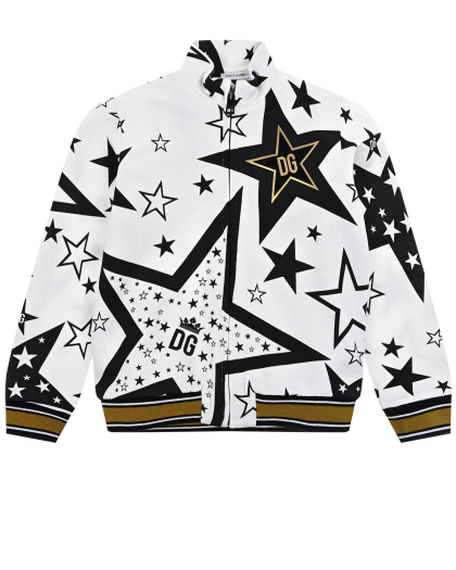 Спортивная куртка с принтом &quot;звезды&quot; Dolce&Gabbana | Фото 1