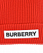 Красная шапка с логотипом на отвороте Burberry | Фото 4