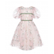 Светло-розовое платье с цветочным принтом Monnalisa | Фото 1