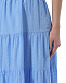 Голубая юбка с поясом на резинке Pietro Brunelli | Фото 7