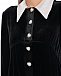 Черное бархатное платье с белым воротником и манжетами ALINE | Фото 6