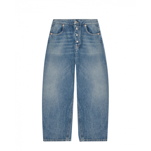 Голубые джинсы с застежкой на пуговицы MM6 Maison Margiela | Фото 1