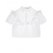 Белая рубашка с шитьем и рюшами Philosophy di Lorenzo Serafini Kids | Фото 1
