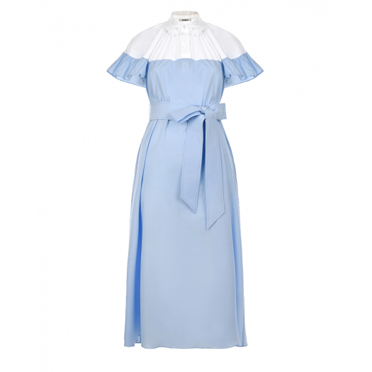 Голубое платье с поясом Vivetta | Фото 1