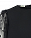 Черное платье с тюлевыми рукавами Fendi | Фото 3