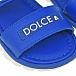 Синие сандалии из кожи с текстильными ремешками Dolce&Gabbana | Фото 6